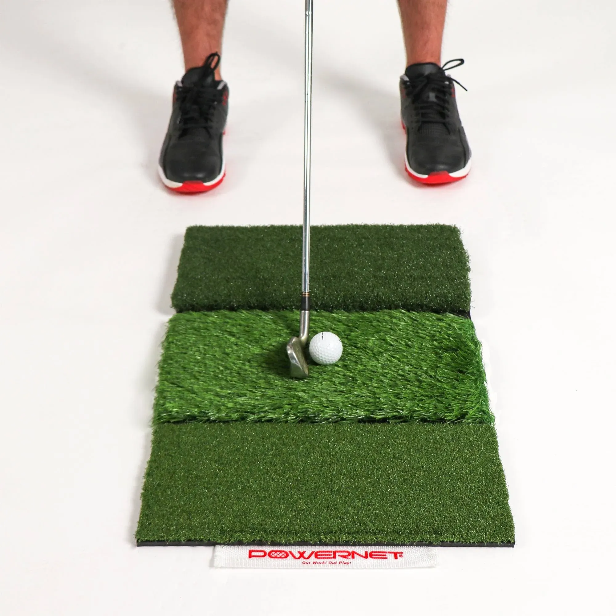 PowerNET Artificial Tri-Turf Grass Golf Hitting Practice Mat