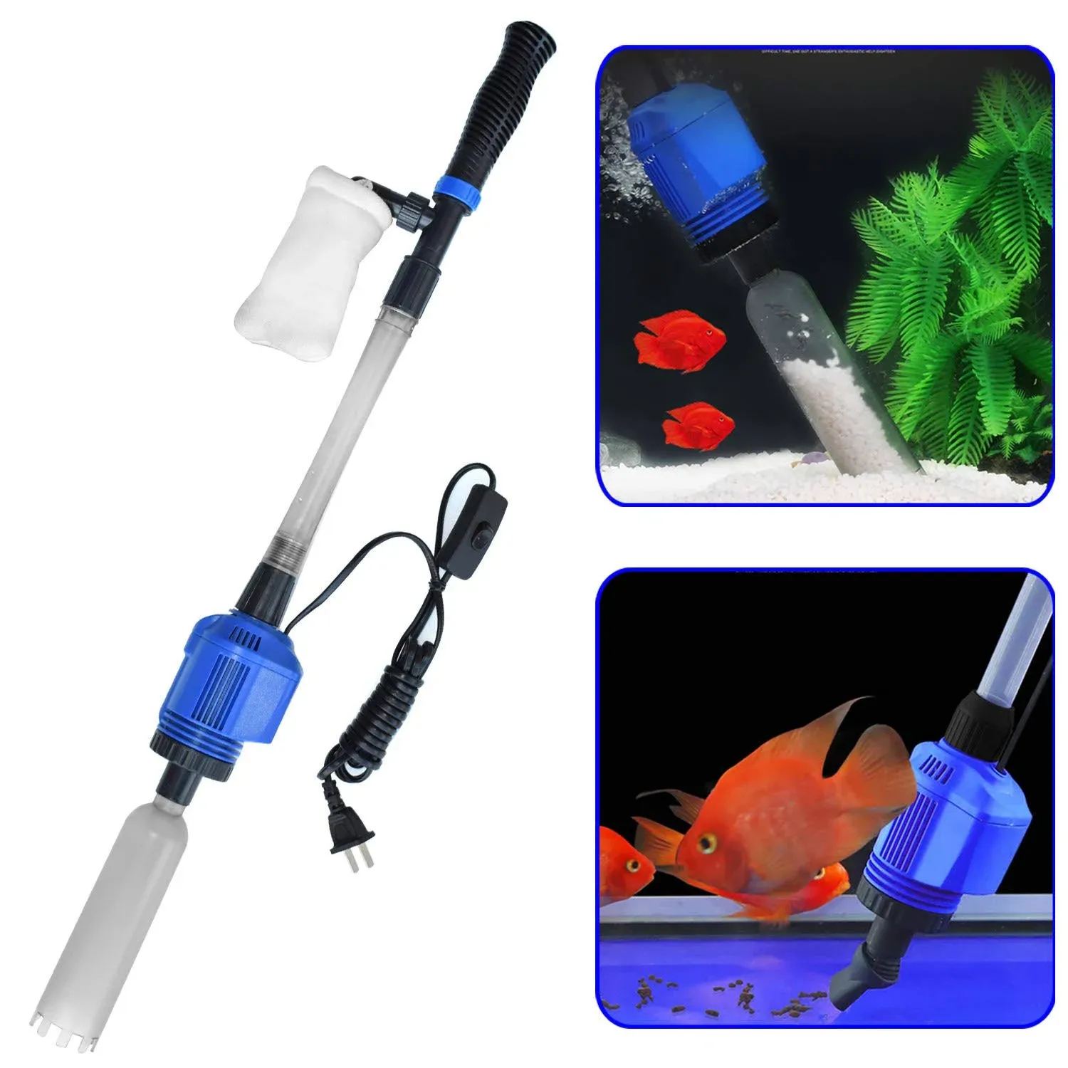 YADICO Auto Electric Aquarium Gravel Cleaner, 3 in 1 Automatic Sludge... 