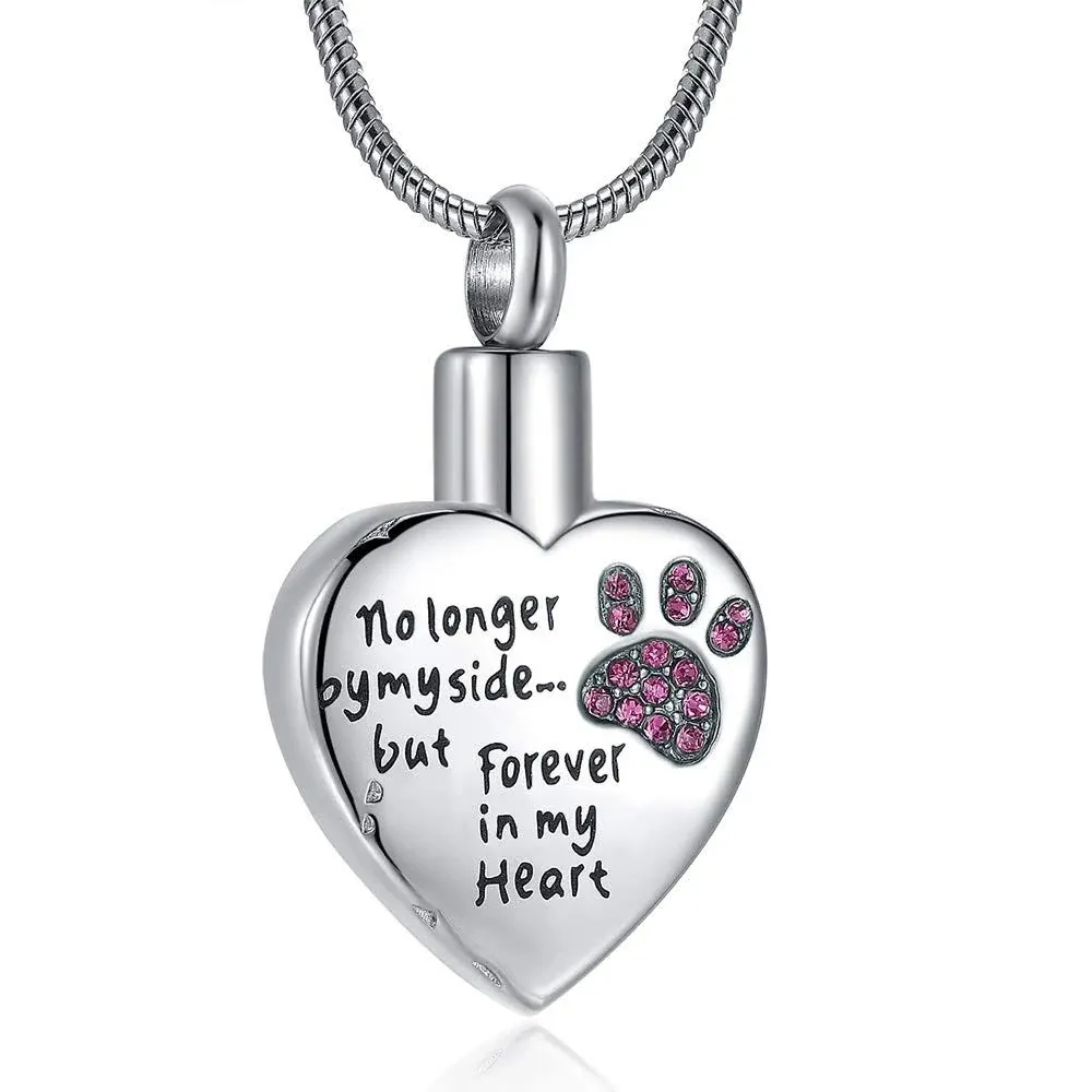 RIMZVIUX Pet Cremation Jewelry for Ashes Waterproof Urn Necklace for Ashes Dog ...