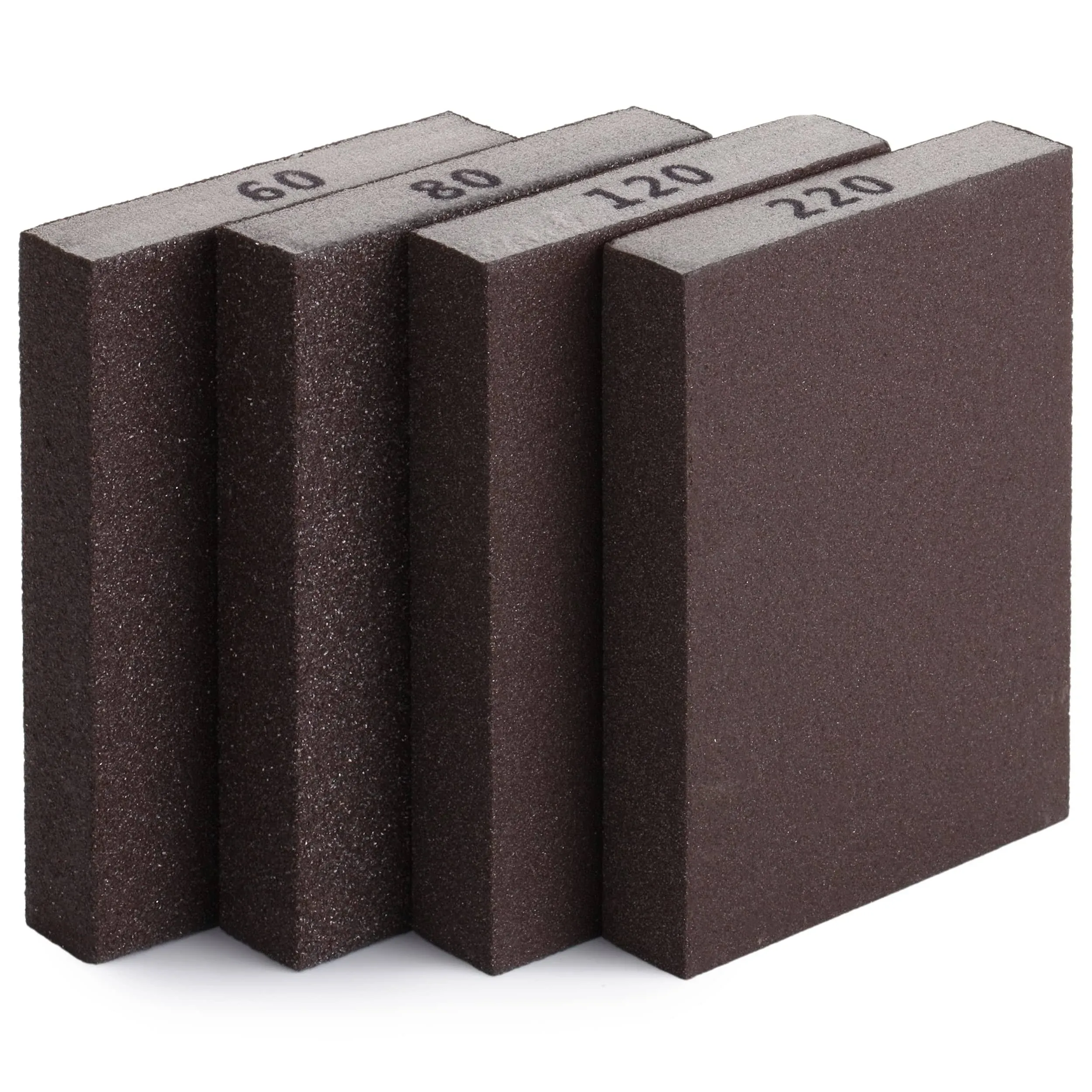 Bates- Sanding Sponge, 4 Pack, 60/80/120/220 Grit Assortment, Washable and Reusable, Sanding Block, Sandpaper Block, Sanding Blocks for Wood, Sanding