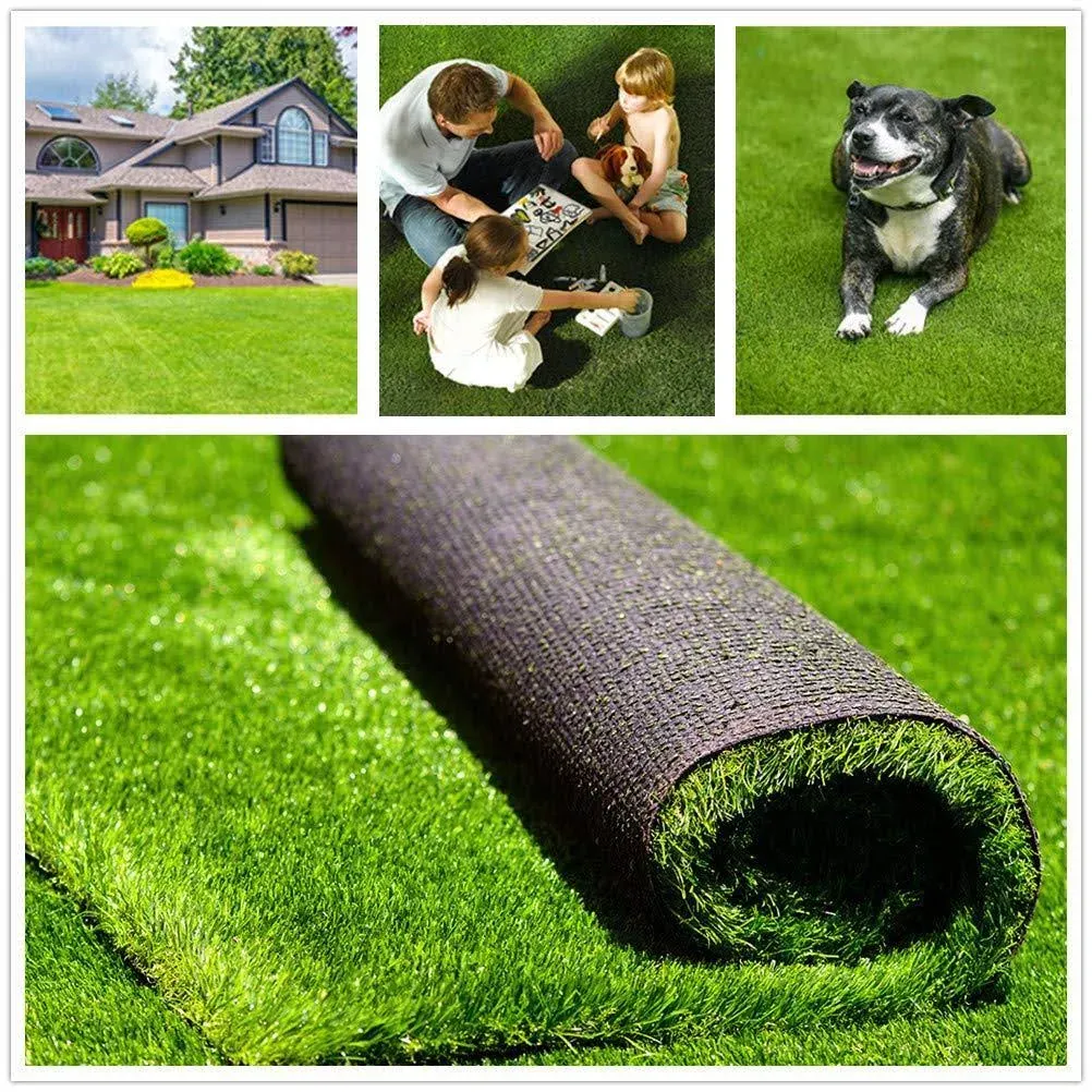 Fas Home Artificial Grass Turf 3ftx8ft(24 Square ft), 1.38 inch Pile Height ...