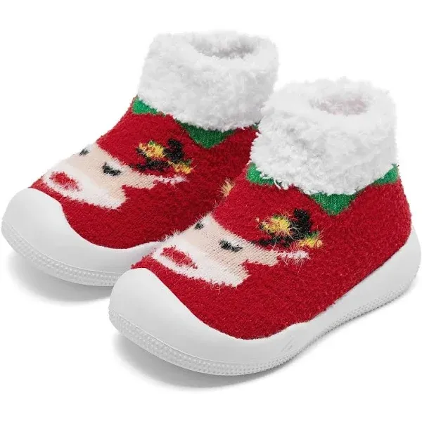 Eashi Christmas Baby Shoes Girls Boys Warm Baby Winter Shoes Cozy Fleece Booties ...