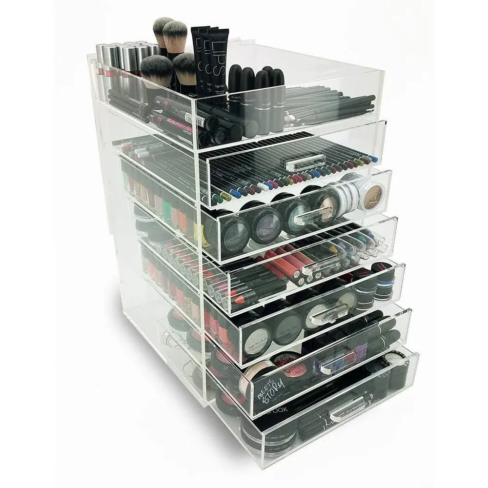 OnDisplay 7 Tier Acrylic Cosmetic/Makeup Organizer - Multi-Tiered Clear Drawer, No Size - Contemporary - Bathroom Organizers - by Vandue Corporation | Houzz