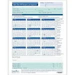 Time Off Request & Approval Calendar, 50PK