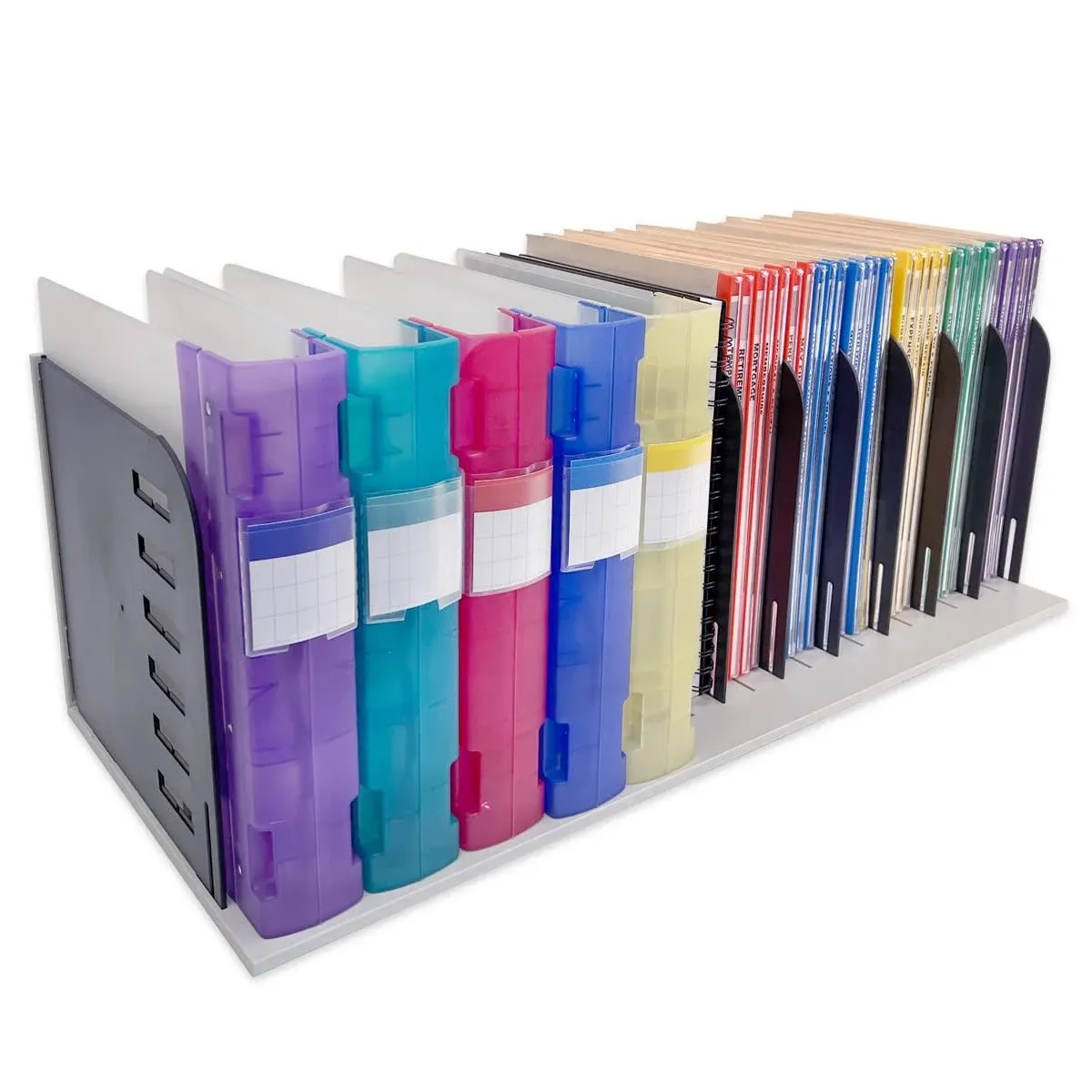 Ultimate Office TierDrop Topper 8 Slot Vertical File Organizer and Sorter with 9 ...