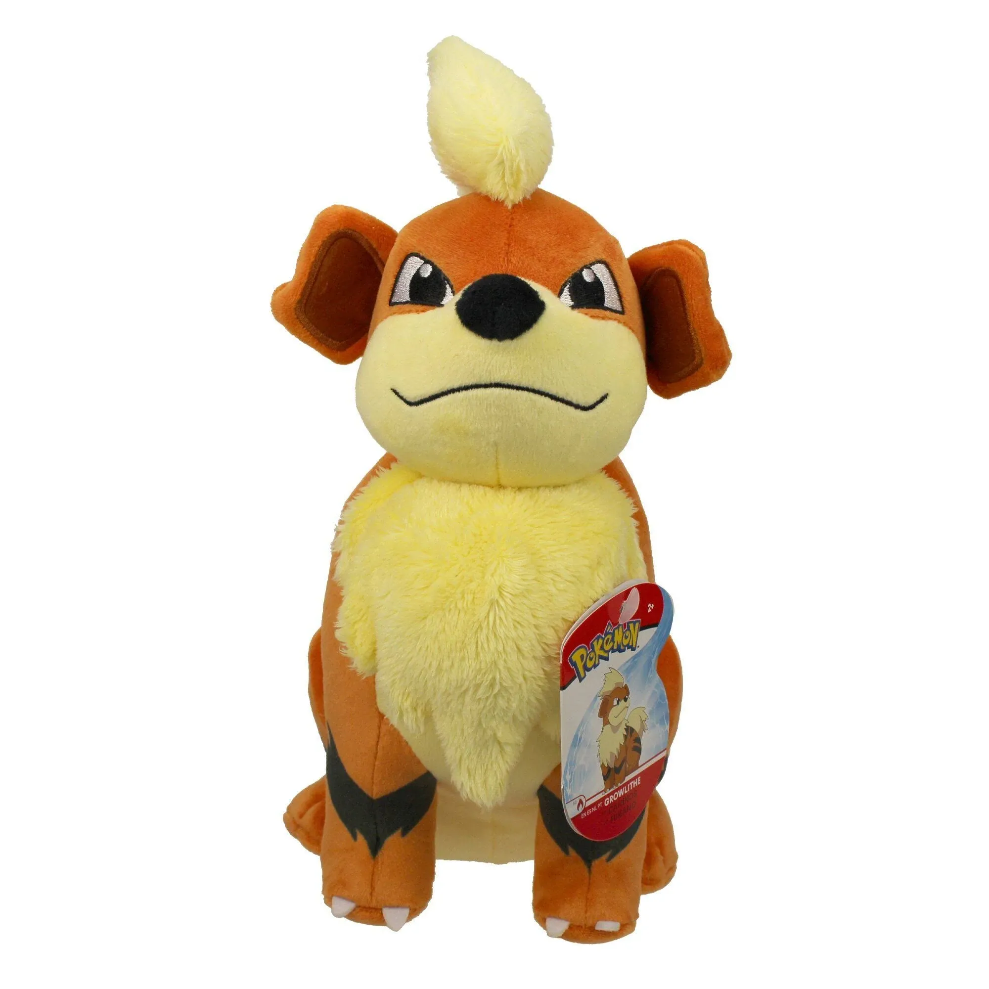 Wicked Cool Toys Pokemon Growlithe Plush Stuffed Animal - 8 inches