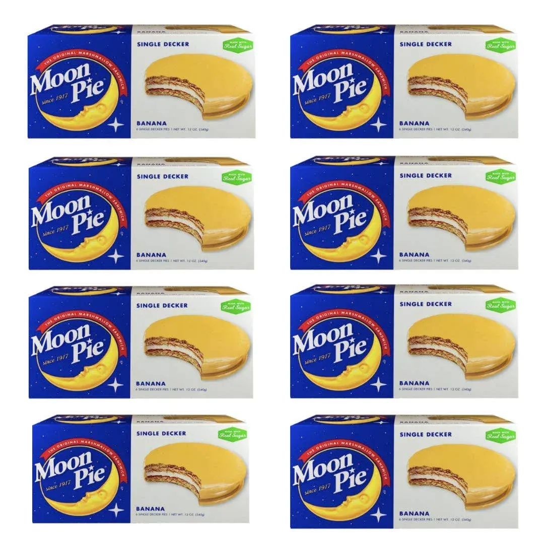 Original MoonPie Minis Marshmallow Sandwich 8 Boxes - 96 CTS (banana)