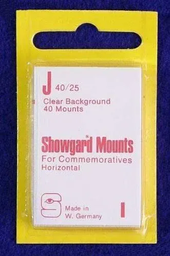 Showgard Pre-Cut Clear Stamp Mounts Size J40/25 by Showgard