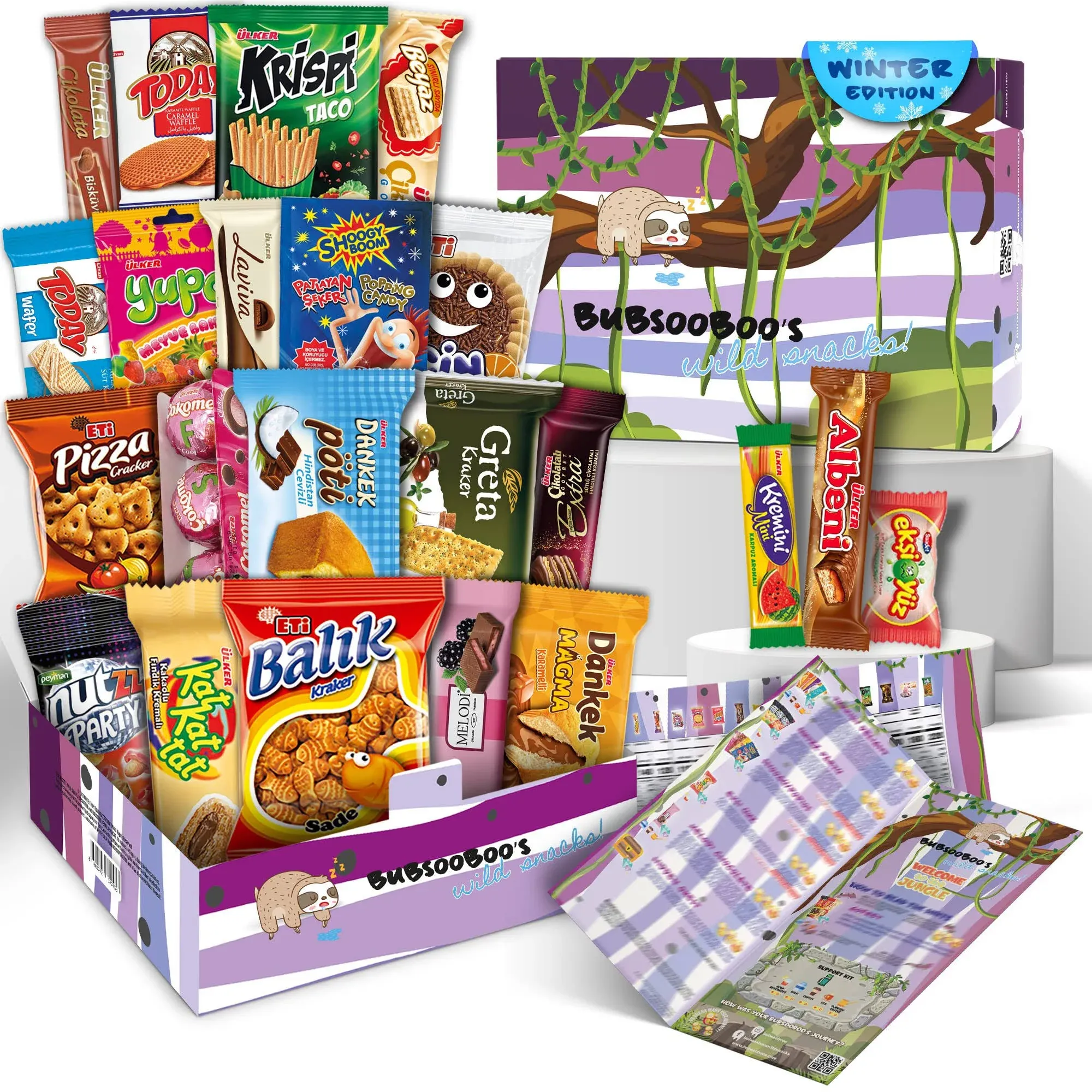 Maxi International Snack Box (Rainforest Themed) | Snacks Variety Pack of Intern