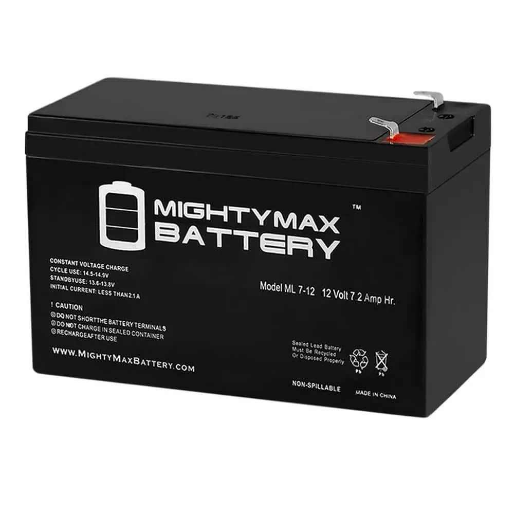 MIGHTY MAX BATTERY 12V 7.2AH SLA Battery for 385ci Portable Fish Finder + 12V Charger MAX3509041