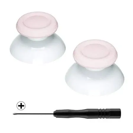 eXtremeRate Cherry Blossoms Pink & White Dual-Color Replacement 3D Joystick ...