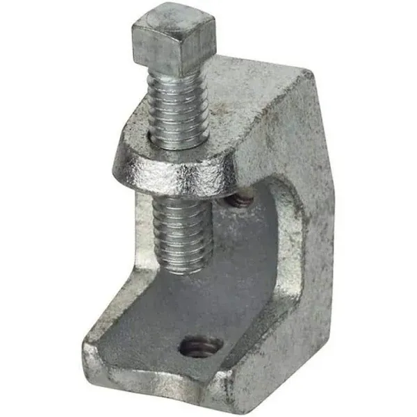 3/8 in. Strut Channel Beam Clamp (Top Clamp) - Silver Electro-galvanized