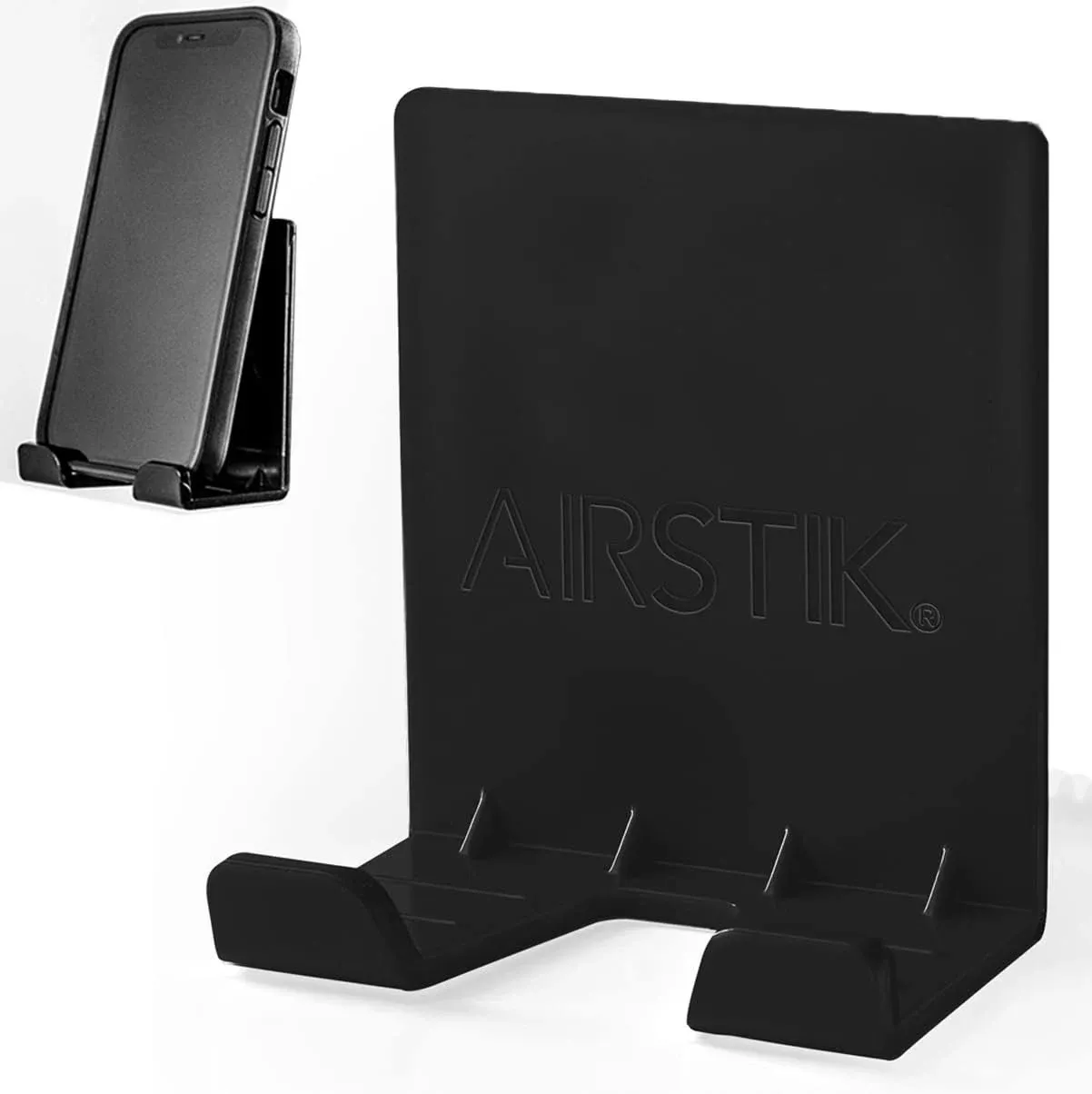 Airstik Cradle Universal Glass Mount Phone Holder Reusable Tiktok Facetime Compatible with iPhone iPad Cell Phone for Bathroom Kitchen Shower Dorm