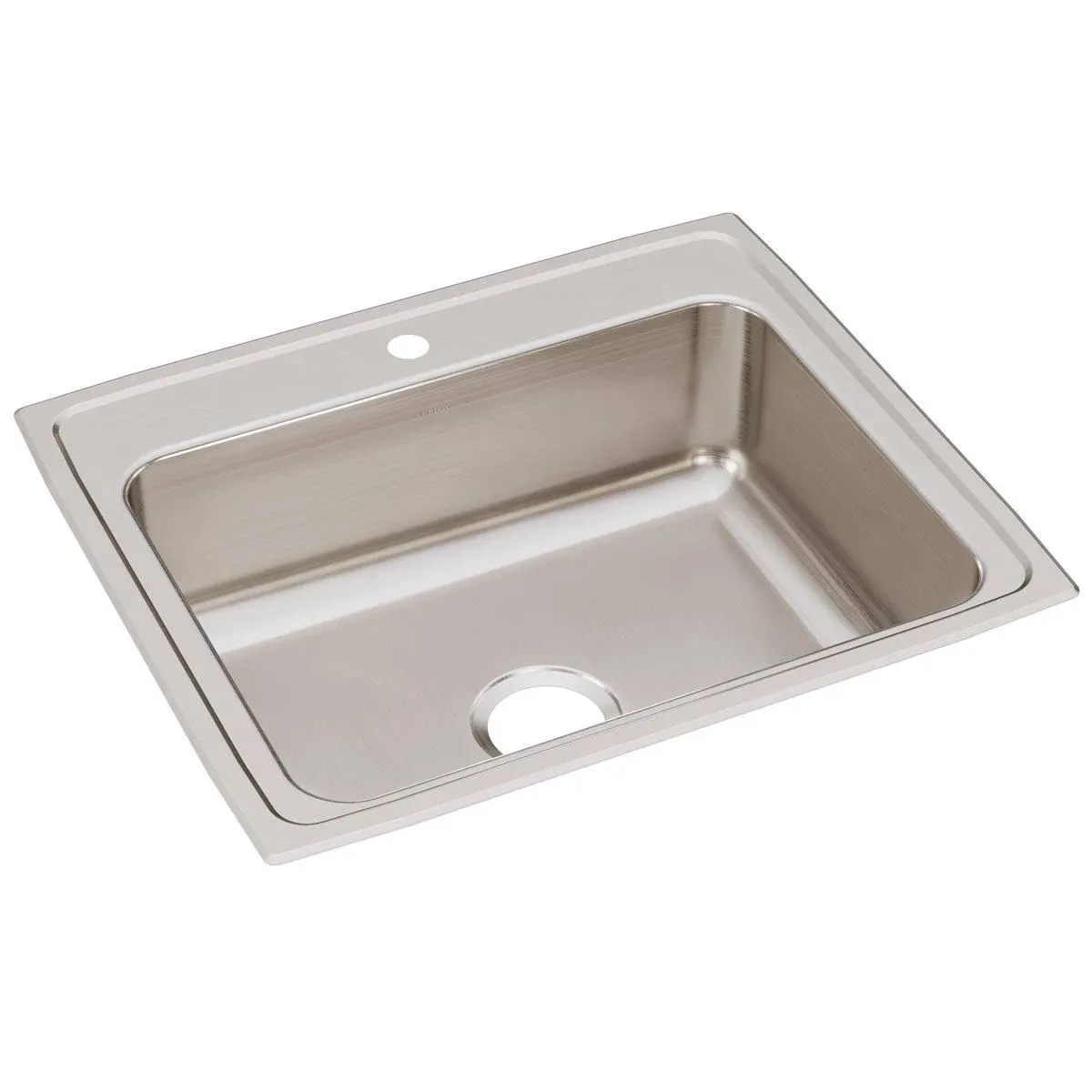 Double Sink, Drop-In Mount, 1 Hole, Lustrous Satin Finish