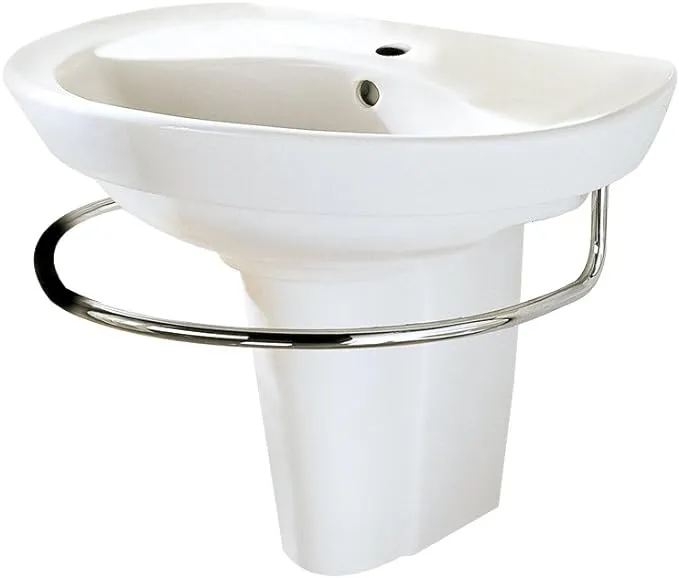 American Standard 0268.144.020 Ravenna Wall-Mount Pedestal Sink with, White