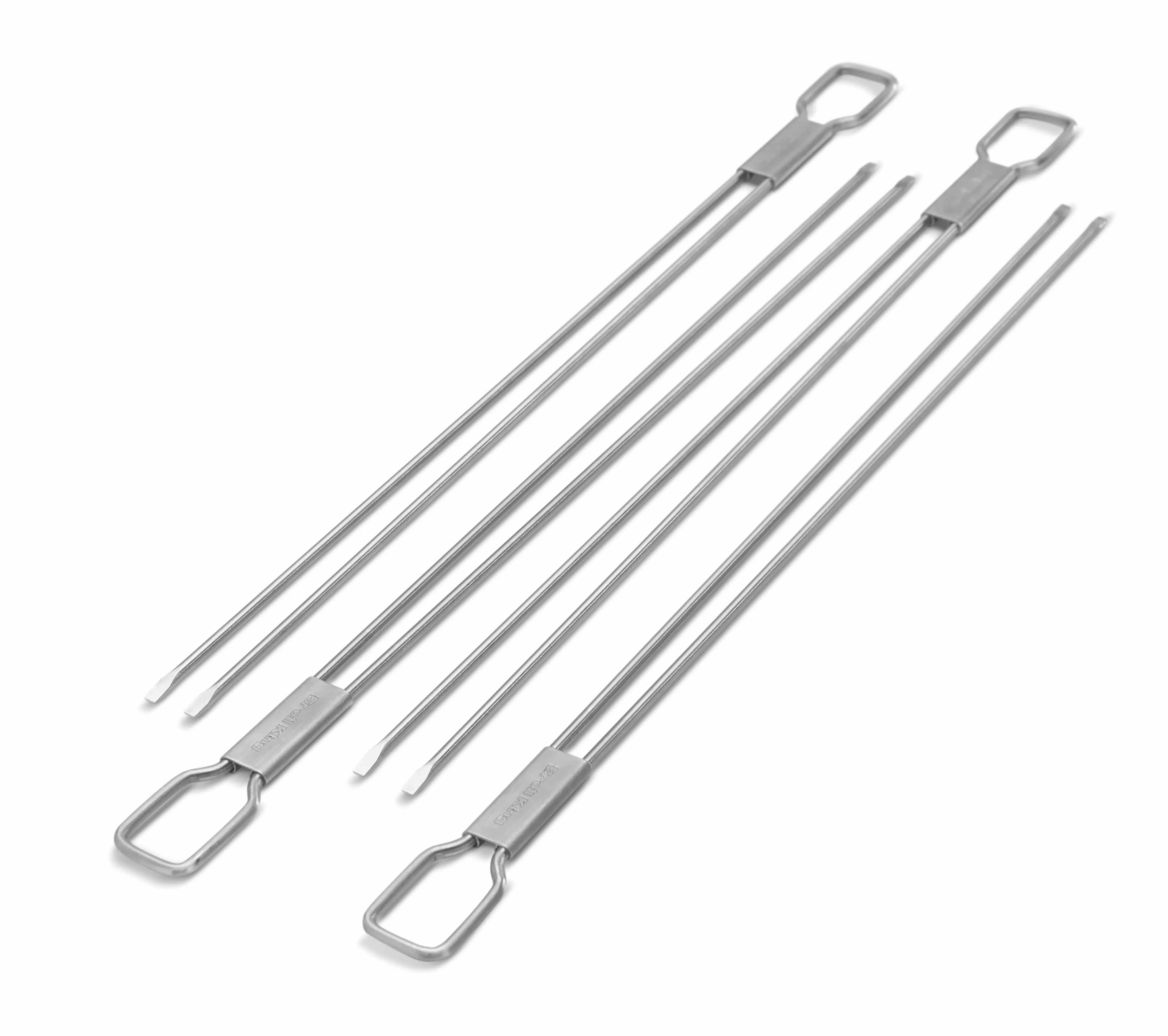 Broil King 64049 Dual Prong Skewers 4 Pack, 12 in, as Labeled