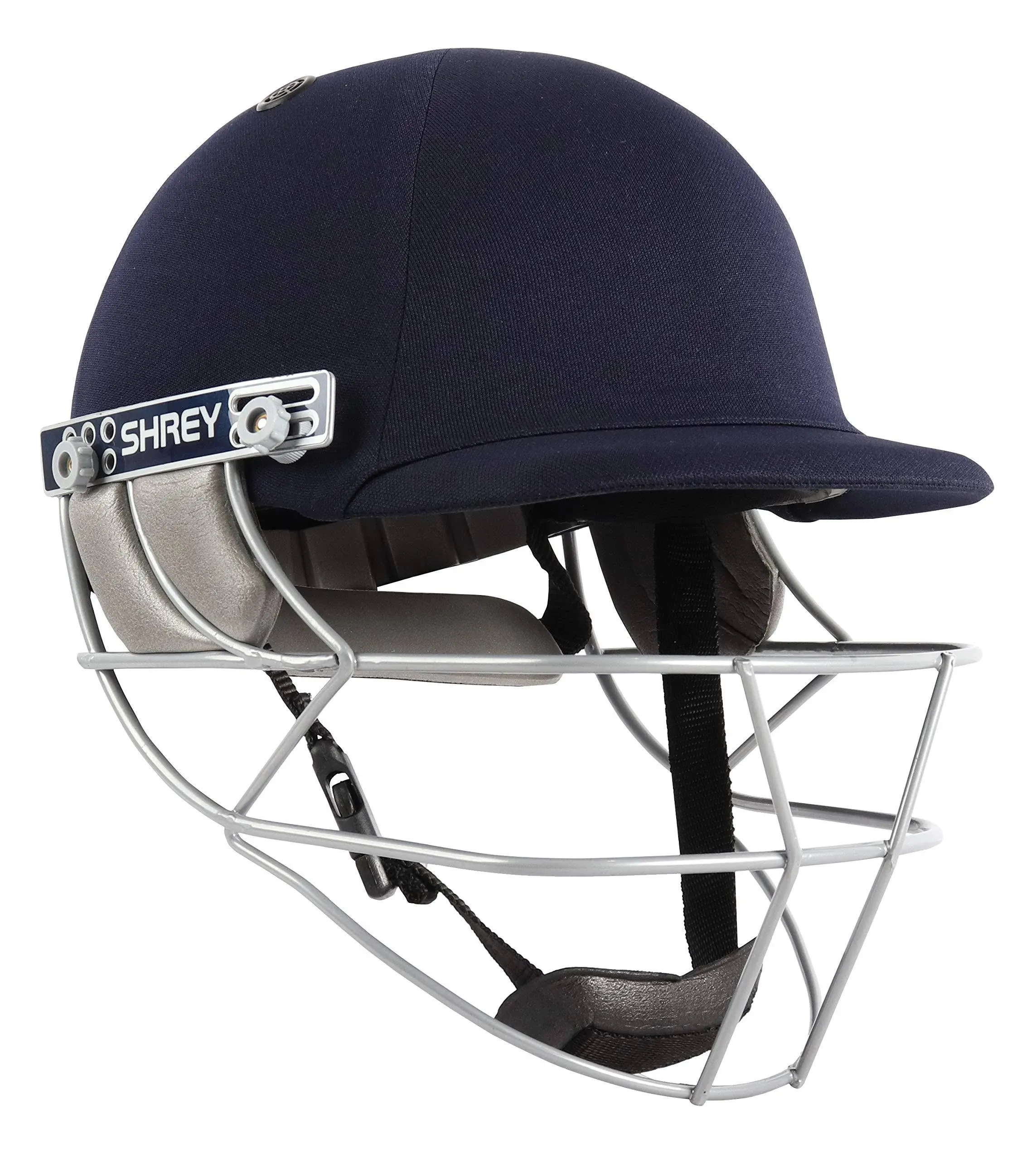 Shrey Match 2.0 Cricket Helmet Navy Eva Foam Padding, Medium / Red