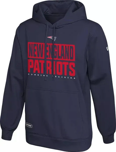 New Era Men&#039;s New England Patriots Combine Offside NFL Hoodie Blue Size S