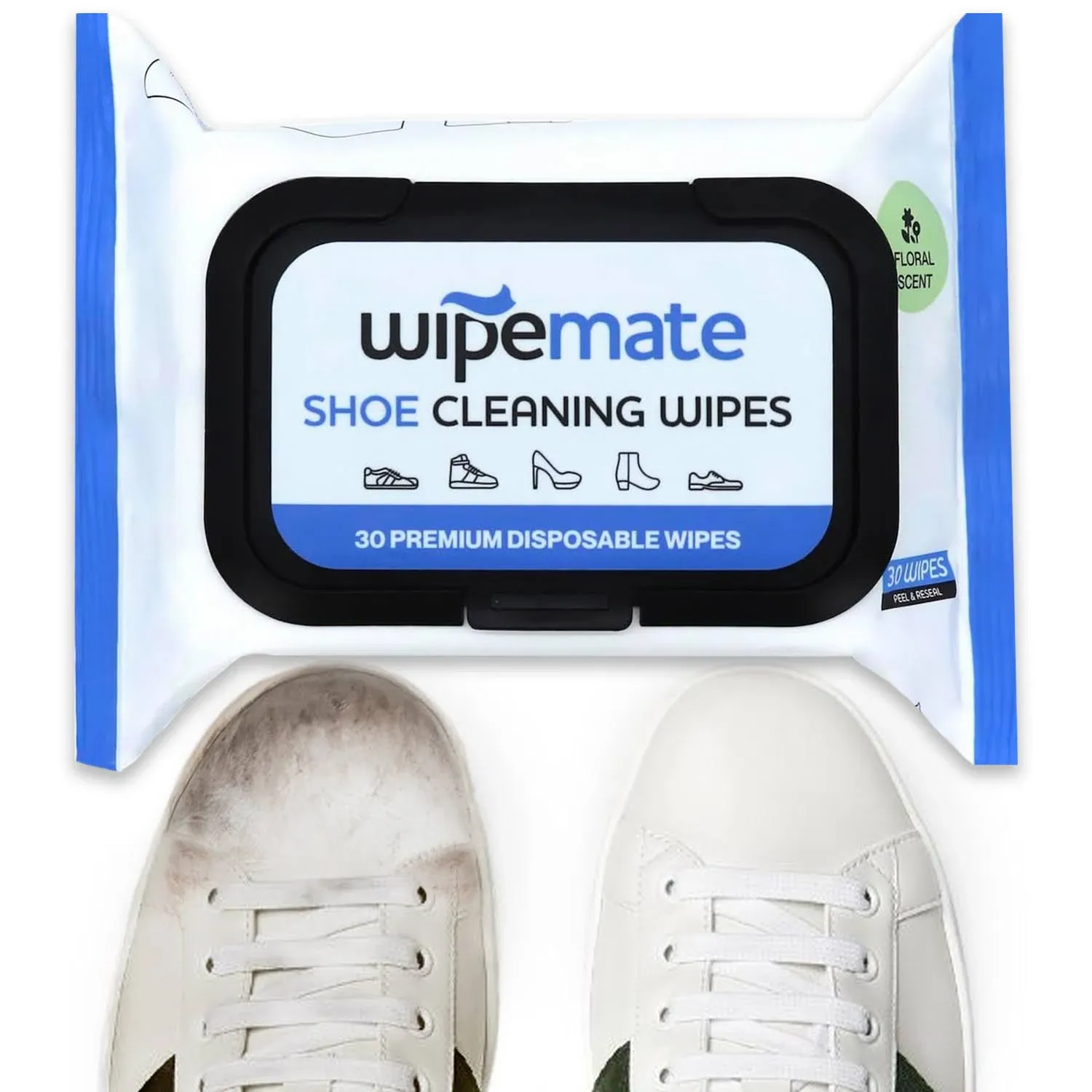 WIPEMATE Advanced Shoe Cleaning Wipes – 30 Pack | Easy & Quick Shoe Cleaner ...