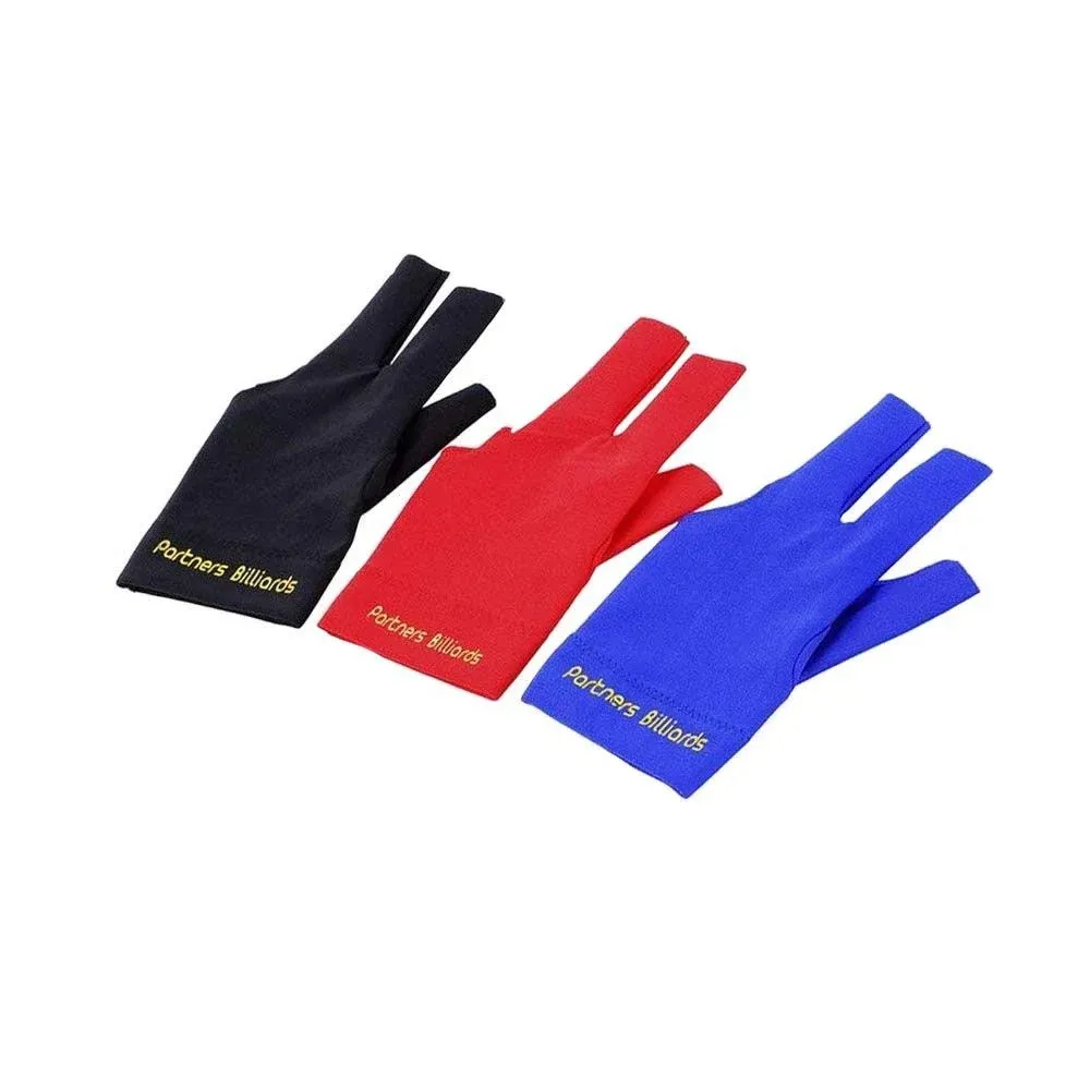 Comidox 3pcs Man Woman Elastic Lycra Left Hand 3 Fingers Billiard Cue Glove for ...