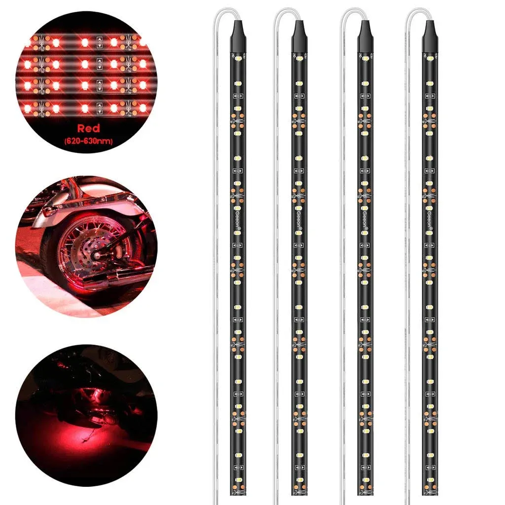 Geeon LED Strip Lights Waterproof 12V Red