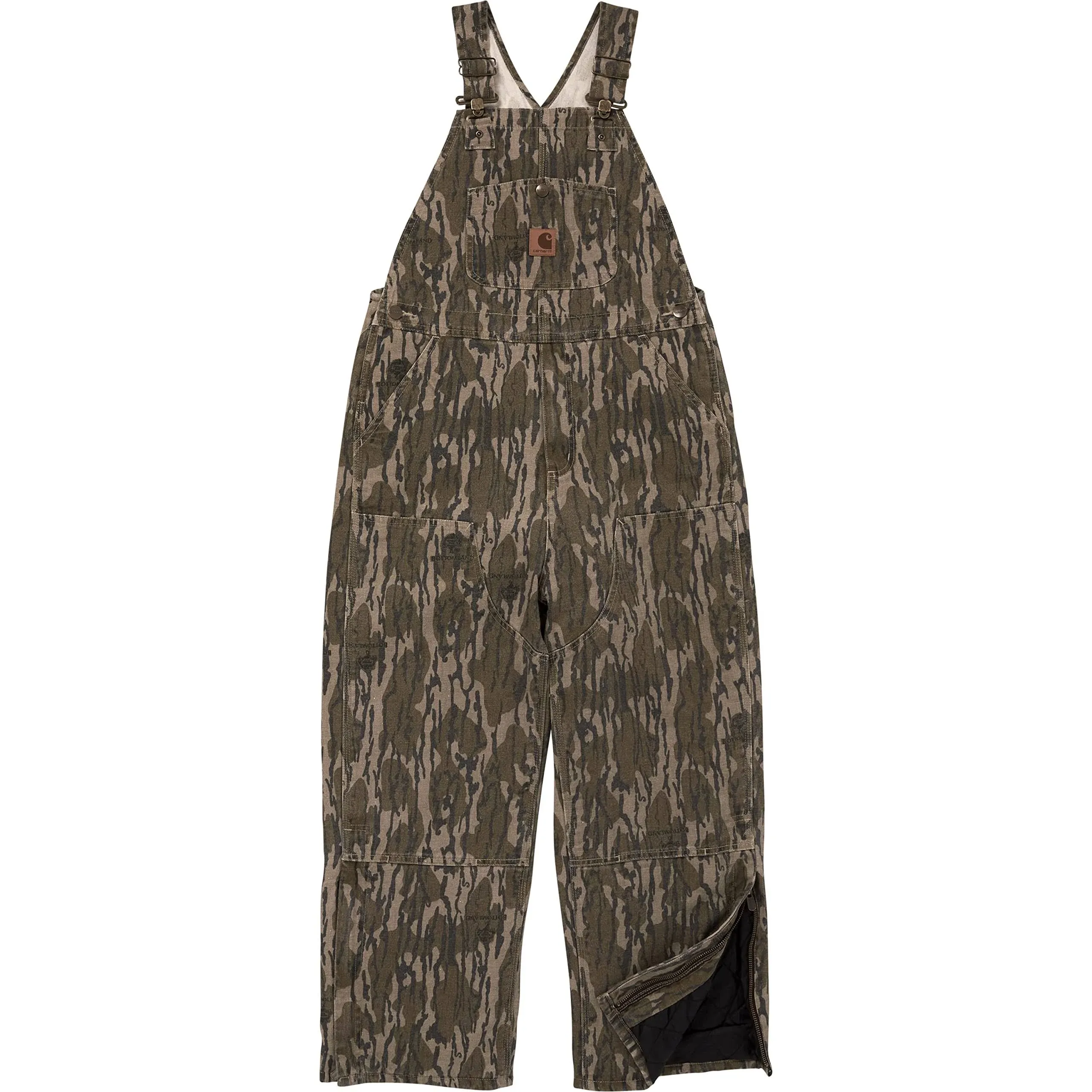 Carhartt Loose-Fit Canvas Insulated Double-Front Bib Overalls for Kids