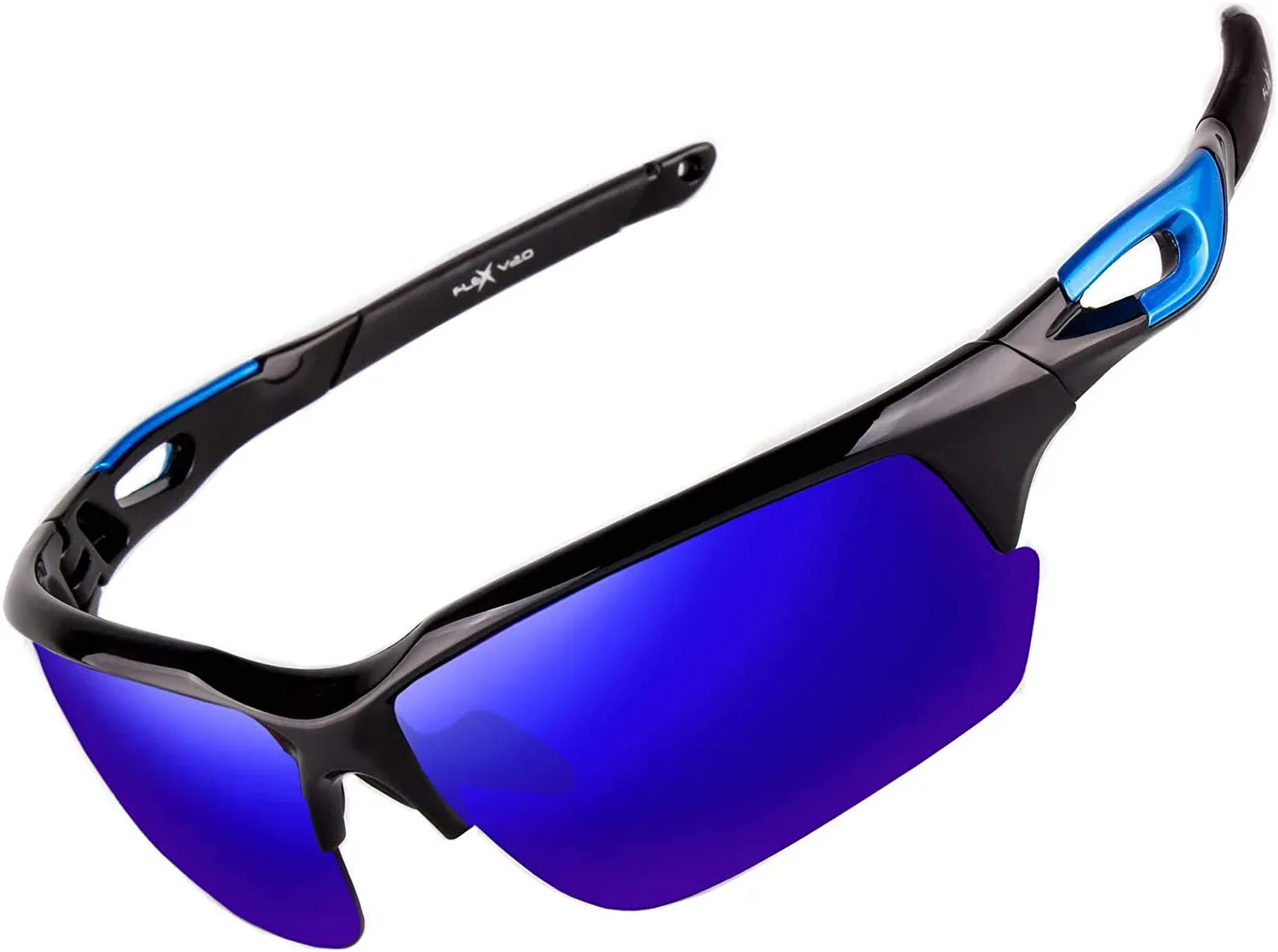 Flex Polarized Sports Sunglasses for Men & Women. Ultra Tough Lightweight Frame w ...