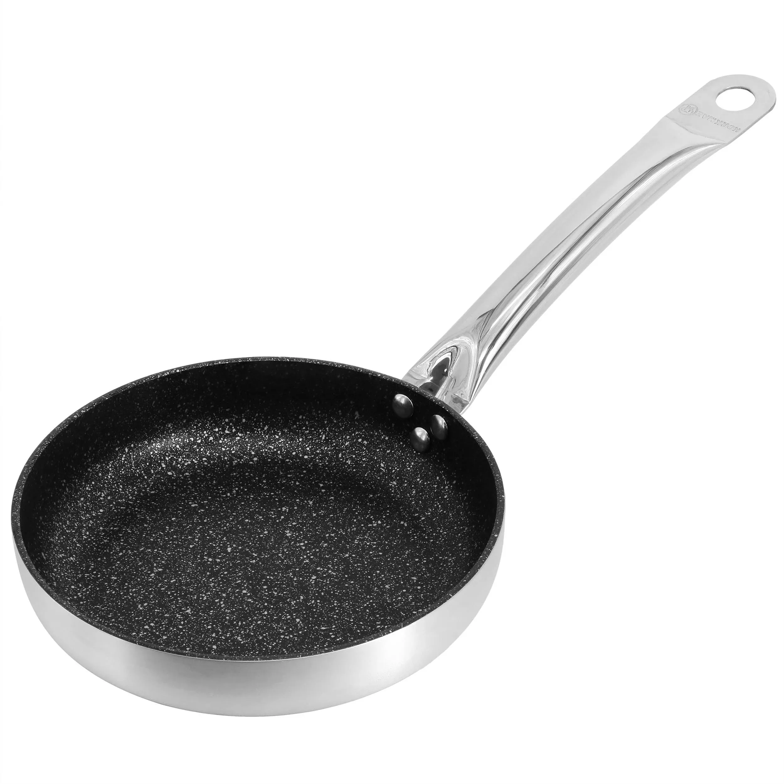 Korkmaz Proline Gastro Fry Pan 11-Inch, Nonstick Granite Inner Coating A2854 silver11 inch