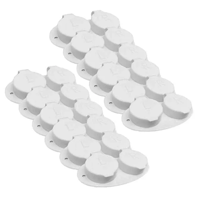 Optego Flip Top Contact Lens Cases, Flat Bed, Deep Well, 12/Pack, White