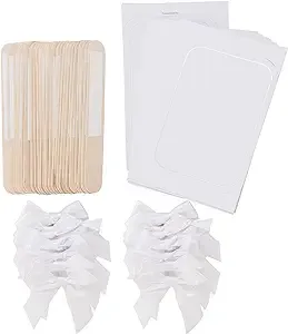 Simplicity White Wedding Fan Kit, 24pc, 5'' W x 7'' H