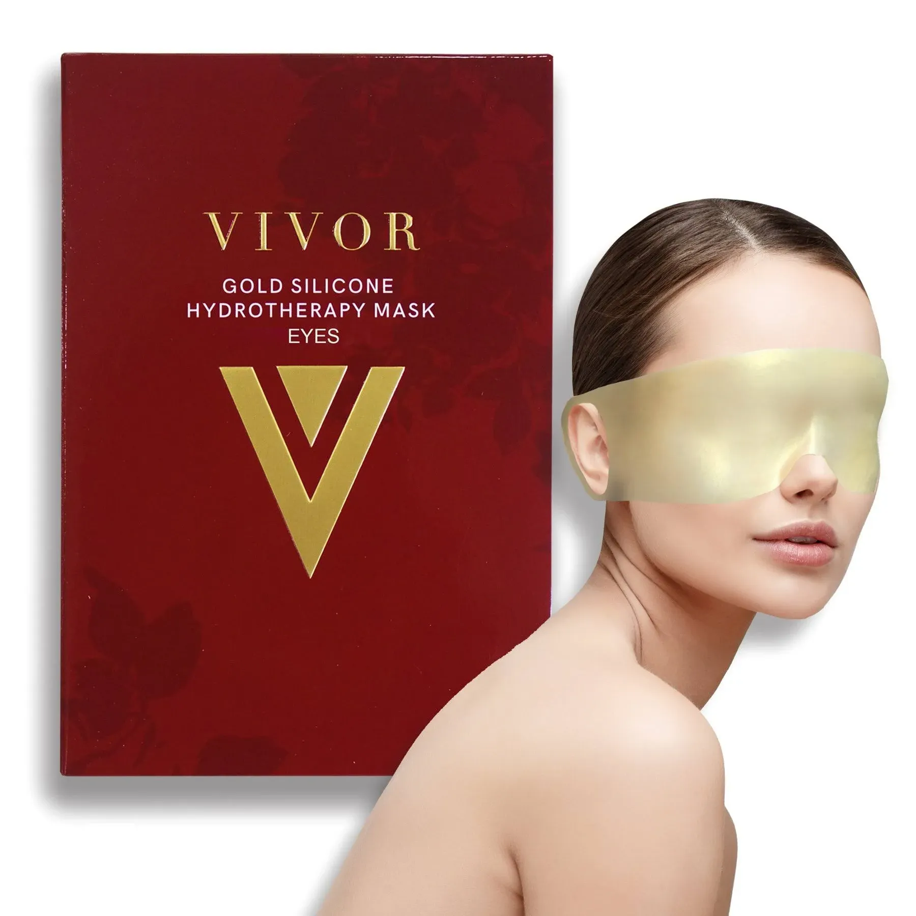 Vivor Gold Silicone Reusable Eye Mask - Luxurious Hydrotherapy Anti Aging ...