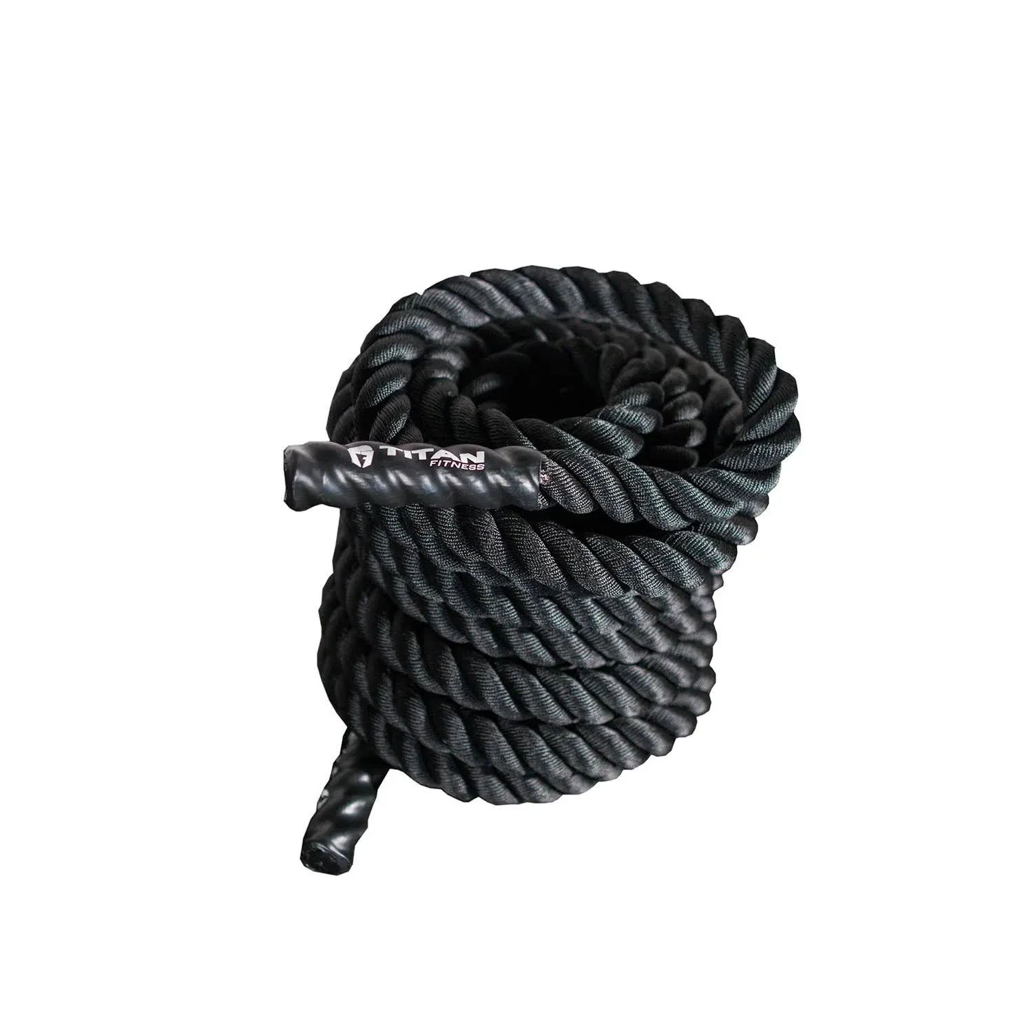 Titan Fitness Battle Rope 2in Poly Dacron Heavy Rope for Home Gym Conditioning Workouts