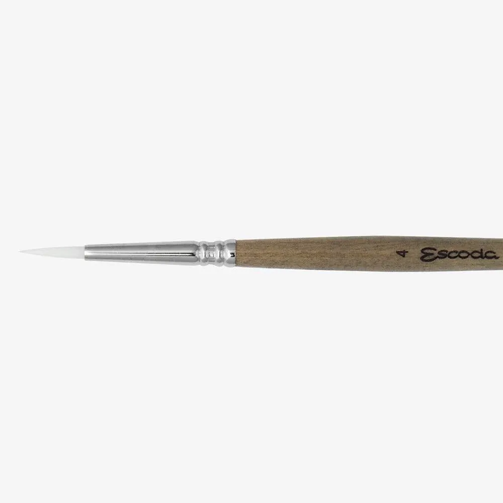 Escoda Perla Series 1430 White Toray Synthetic Short Handle Paint Brush