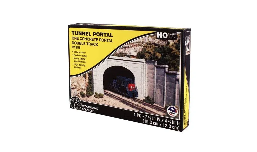 Woodland Concrete Double Portal - HO Scale #1256