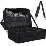 MONSITNA Extra Large Makeup Case 17 Inch Super Large Capacity Travel Makeup T...