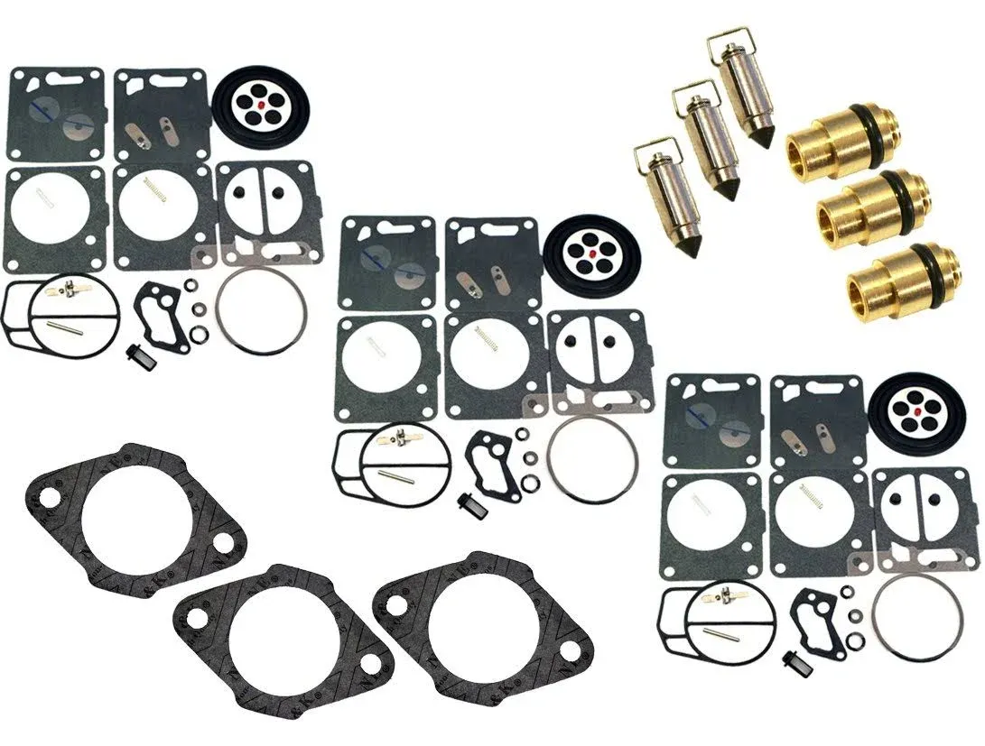 Polaris Mikuni Carburetor Rebuild Kit-Needle/Sea<wbr/>t Carb Base Gasket SL 650 750