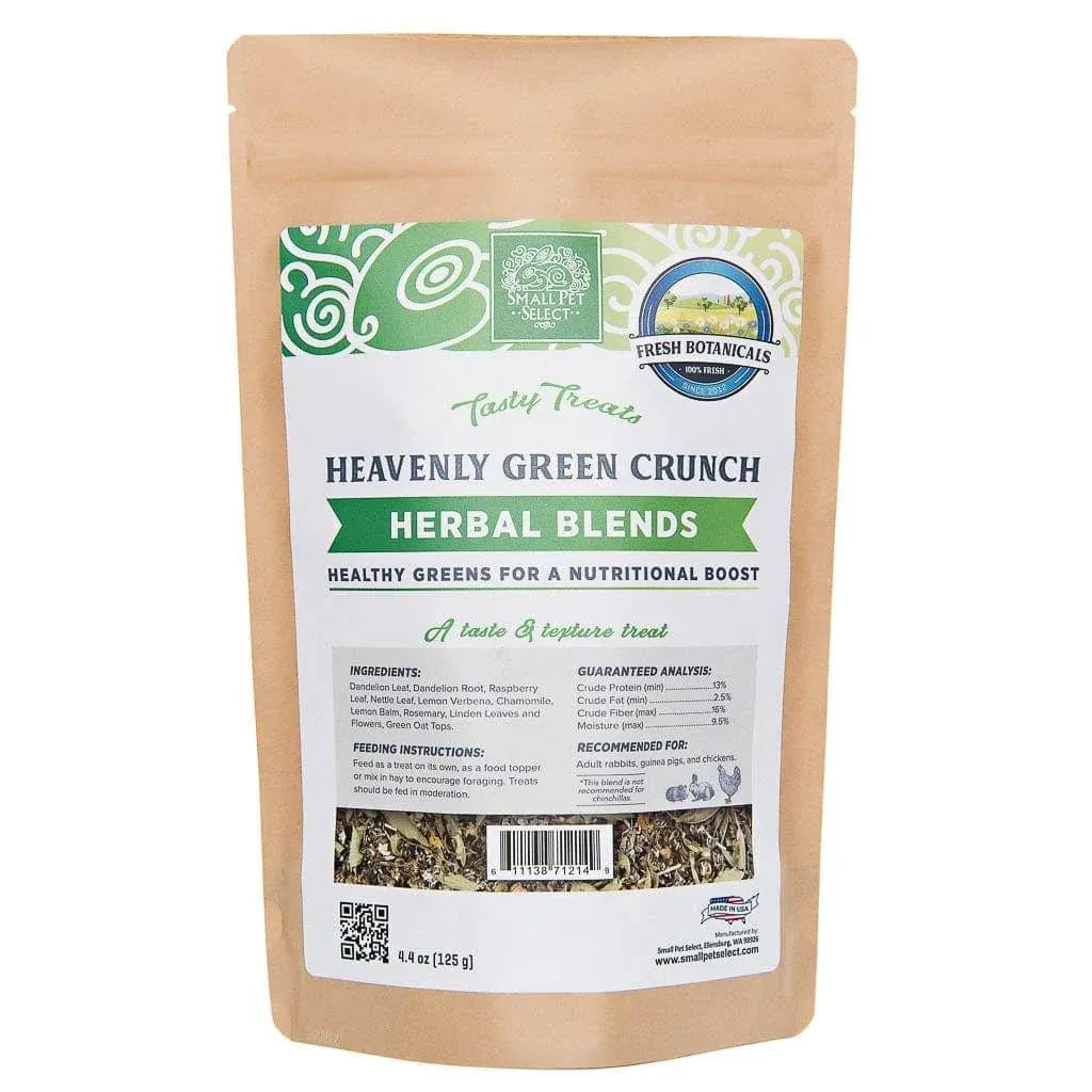 Small Pet Select - Heavenly Green Crunch Herbal Blend, 4.4oz