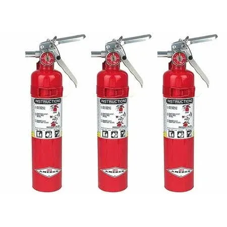 Amerex B417t, 2.5lb ABC Dry Chemical Class A B C Fire Extinguisher with Vehicle ...