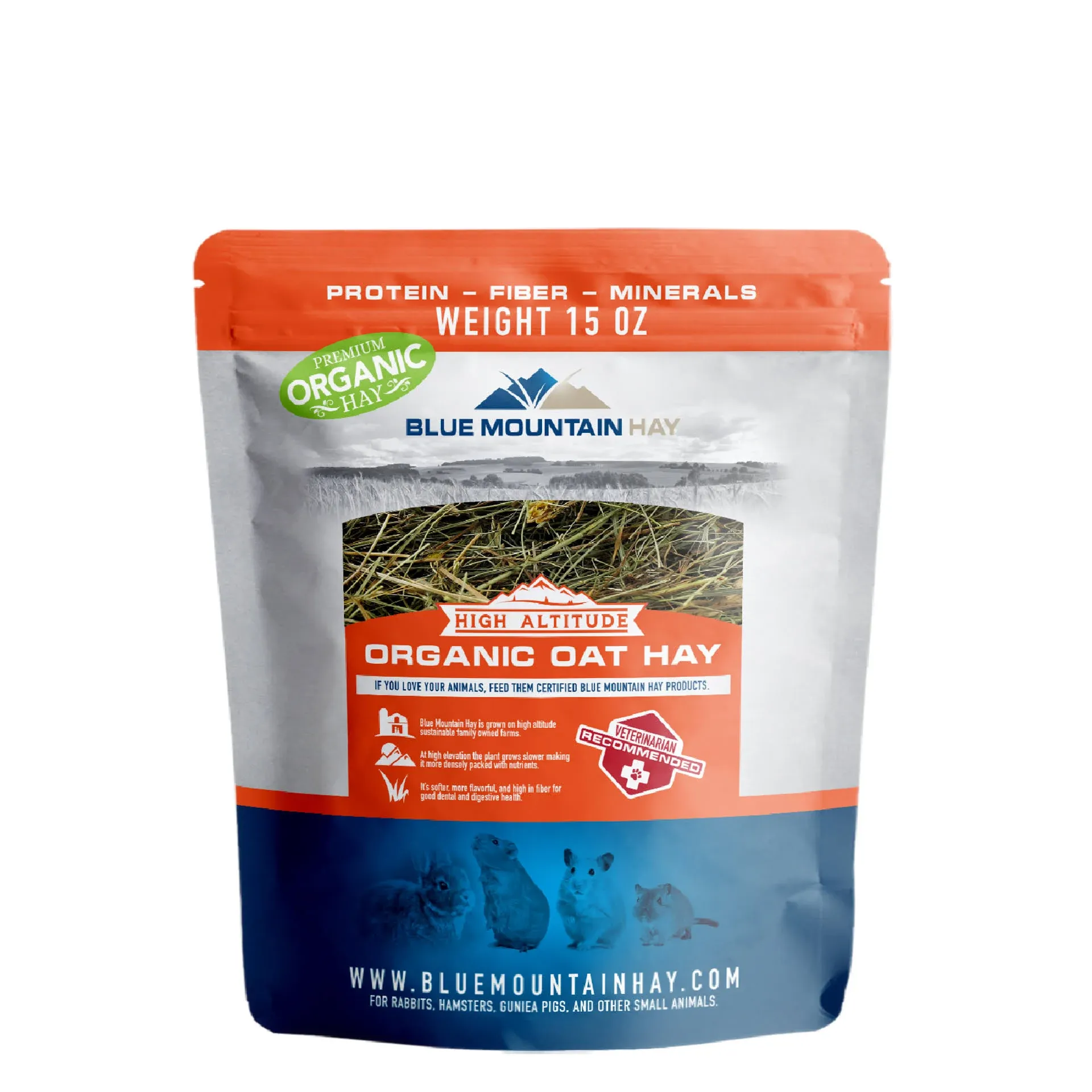 Blue Mountain Hay | 40 oz. Fresh Organic Oat Grass Hay | Nutritious, Delicious ...