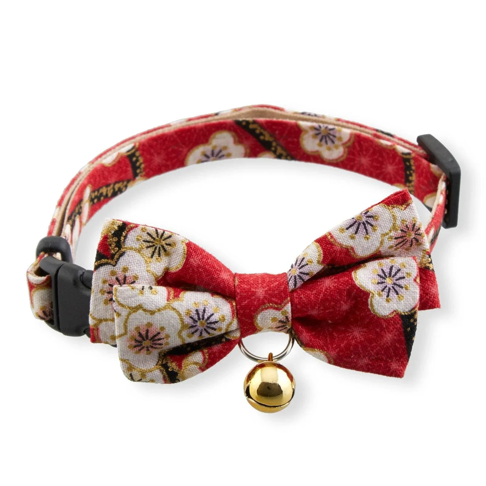 Necoichi Hanami Bow Tie Cat Collar - Red