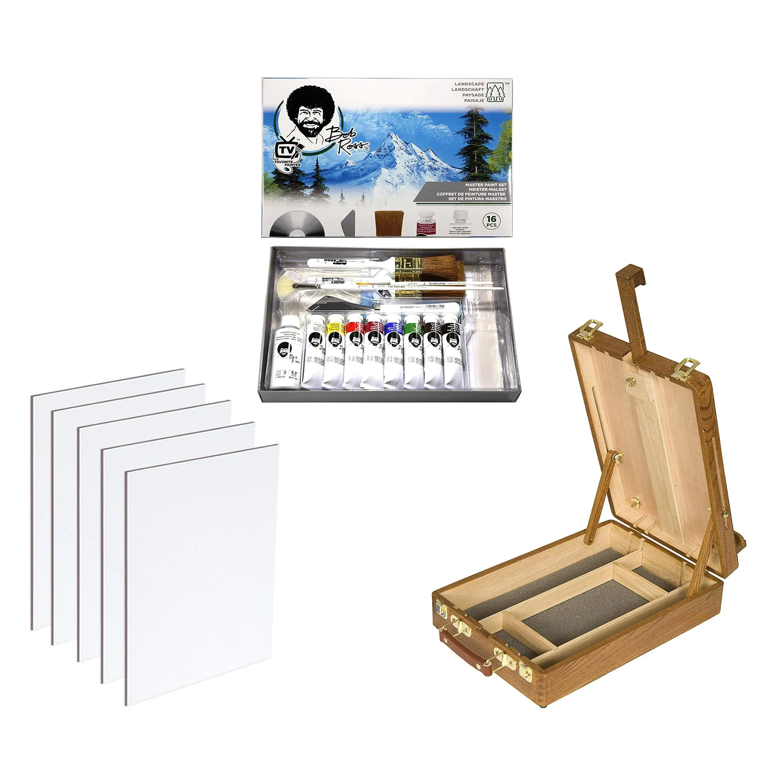 Master Artist Oil Paint Set Includes Wood Art Supply Carrying Case Sketchbox ...