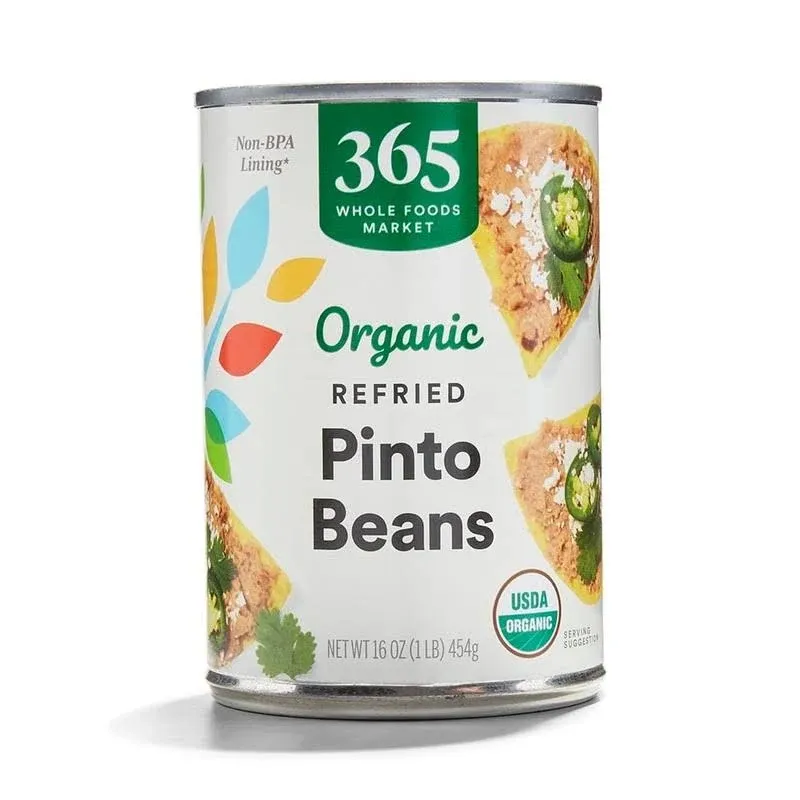 365 by Whole Foods Market, Beans Pinto Refried Organic, 16 Ounce