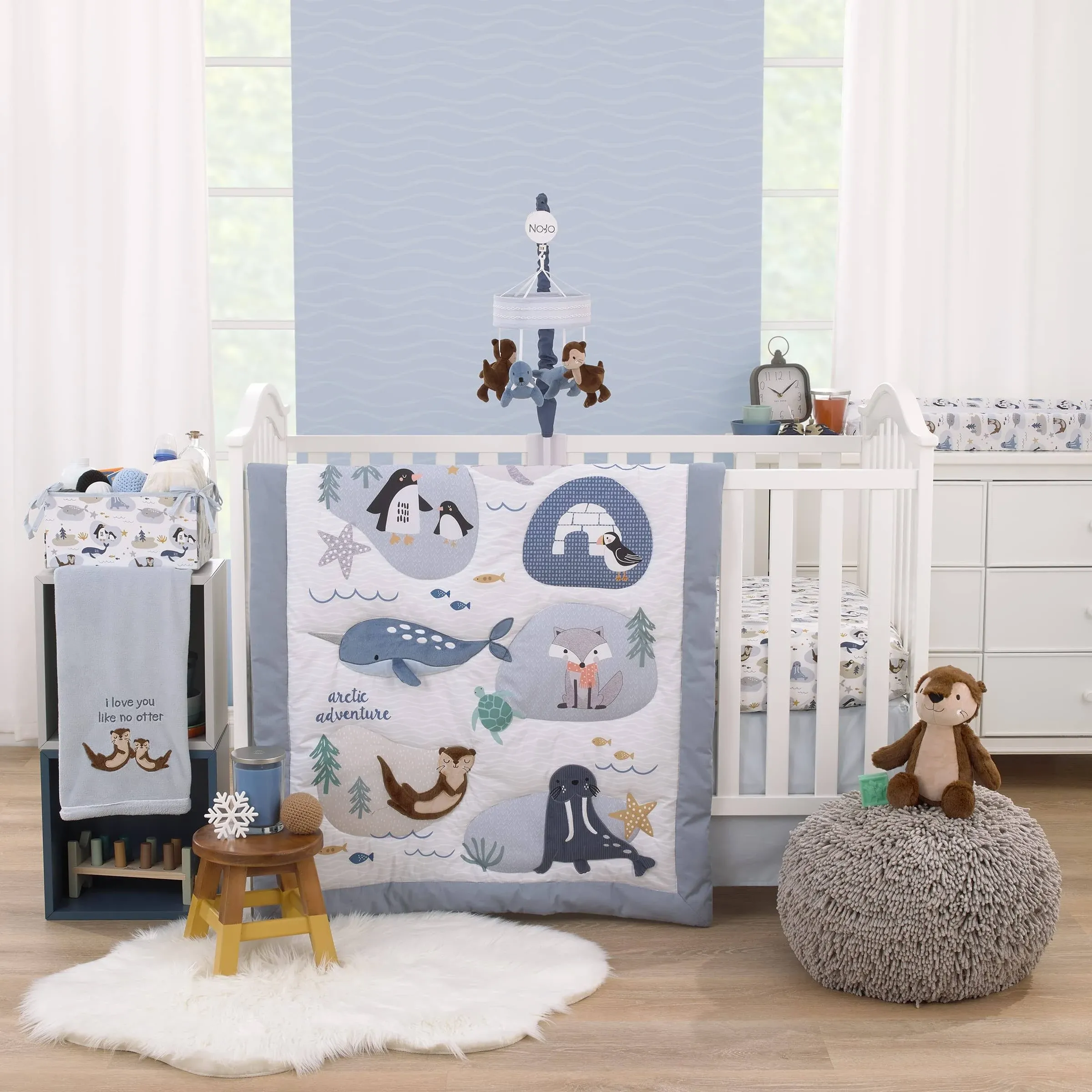 NoJo Arctic Adventure 4 Piece Crib Bedding Set