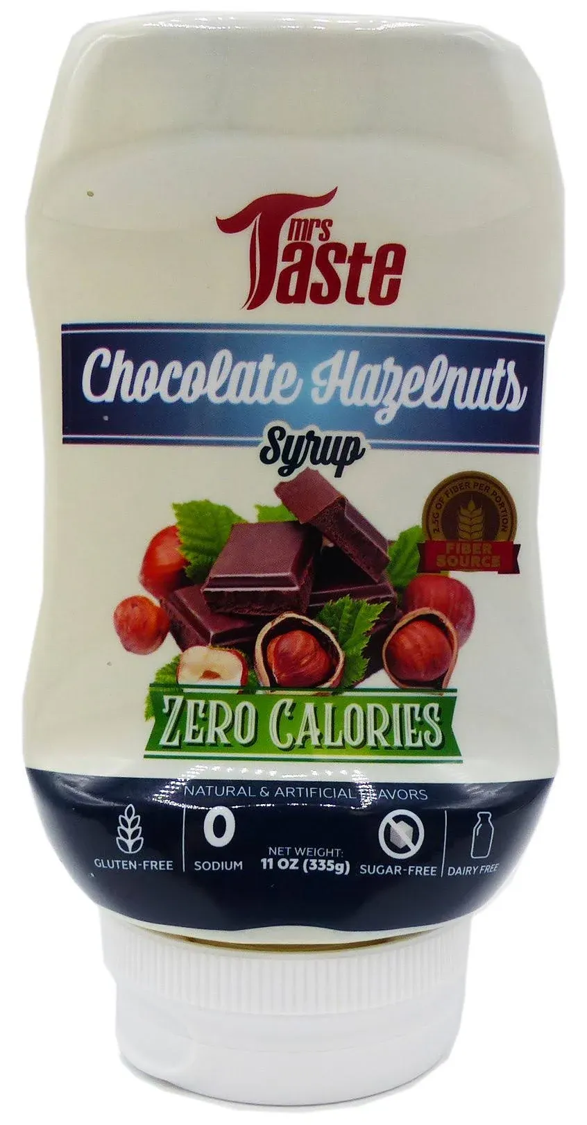 Mrs Taste Zero Calorie Syrup, 11 oz / Chocolate Hazelnuts