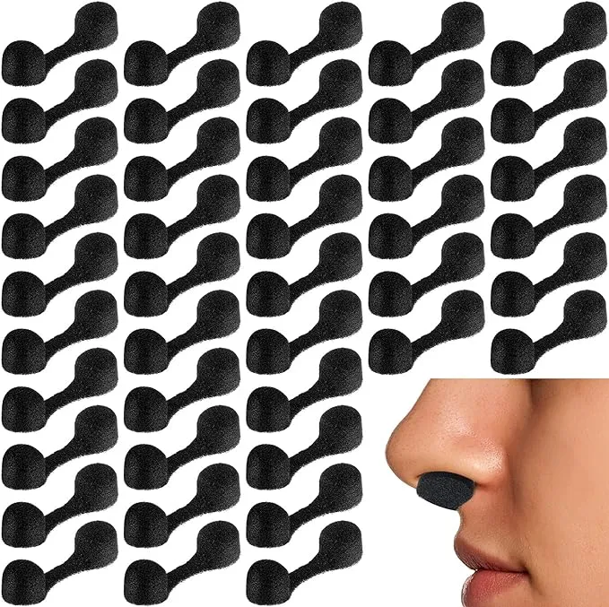 100 Pieces Nose Plug Filter Disposable Nose Dust Filters Nostril Filters Spray ...