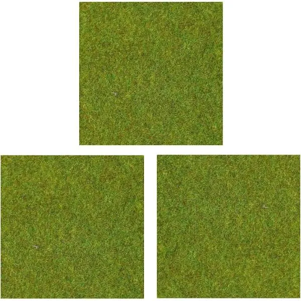 Model Grass Mat, (3pcs, 20"x20"), Model Railway Scenery for Model Scenery