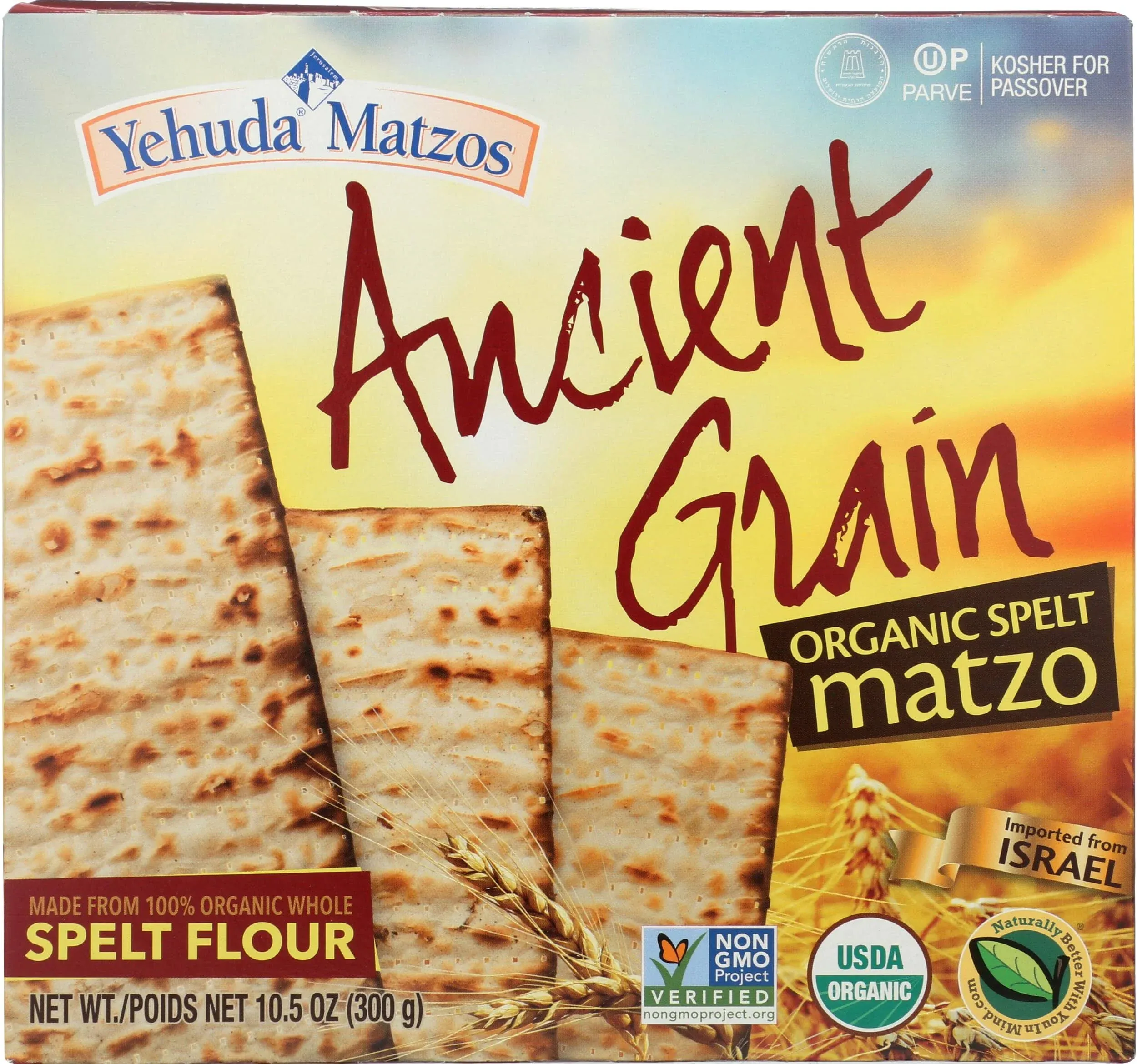 YEHUDA Spelt Matzo, 10.5 OZ