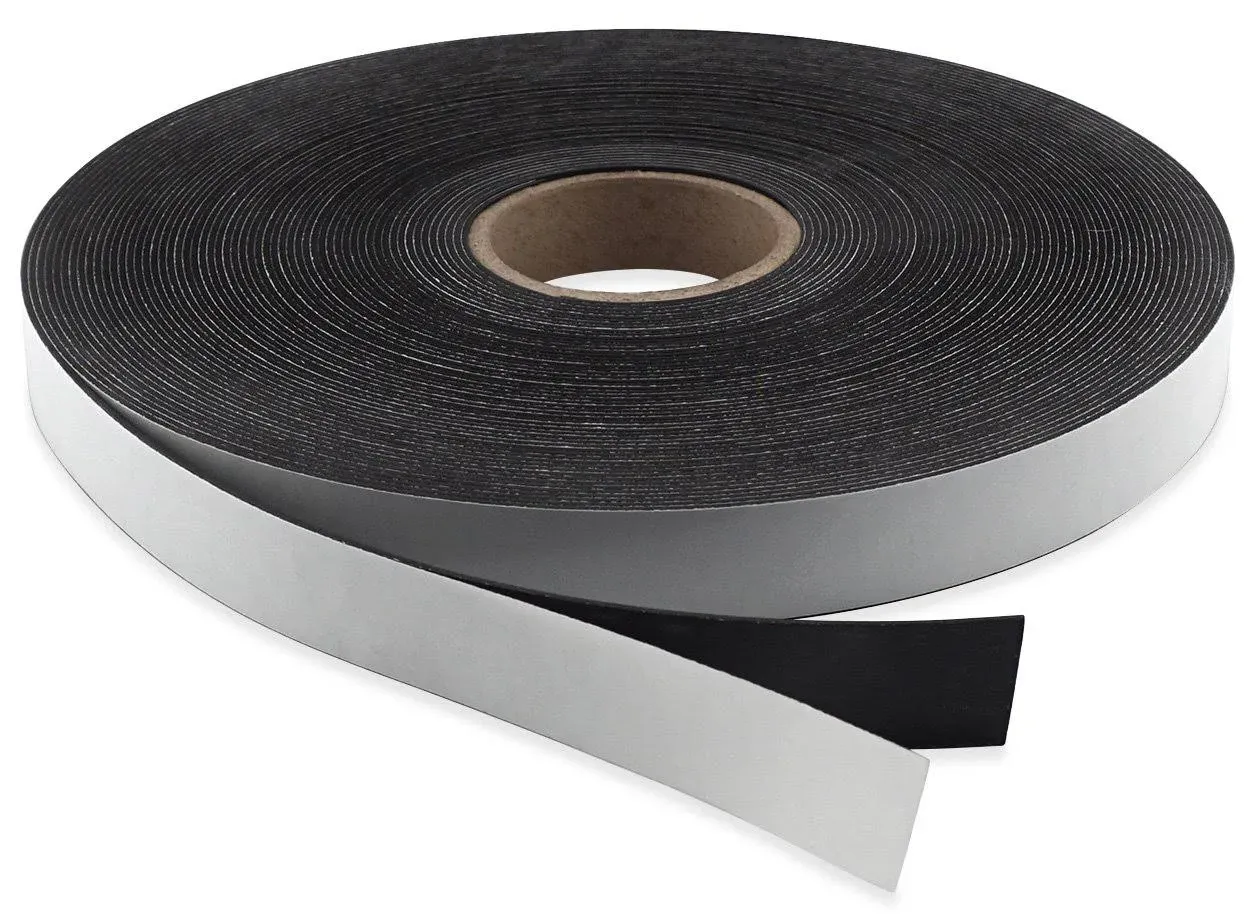 Zg30aabx Flexible Magnet Strip With Adhesive Back 1/16&#034; Thick 3/4&#034; Wide 100 Feet