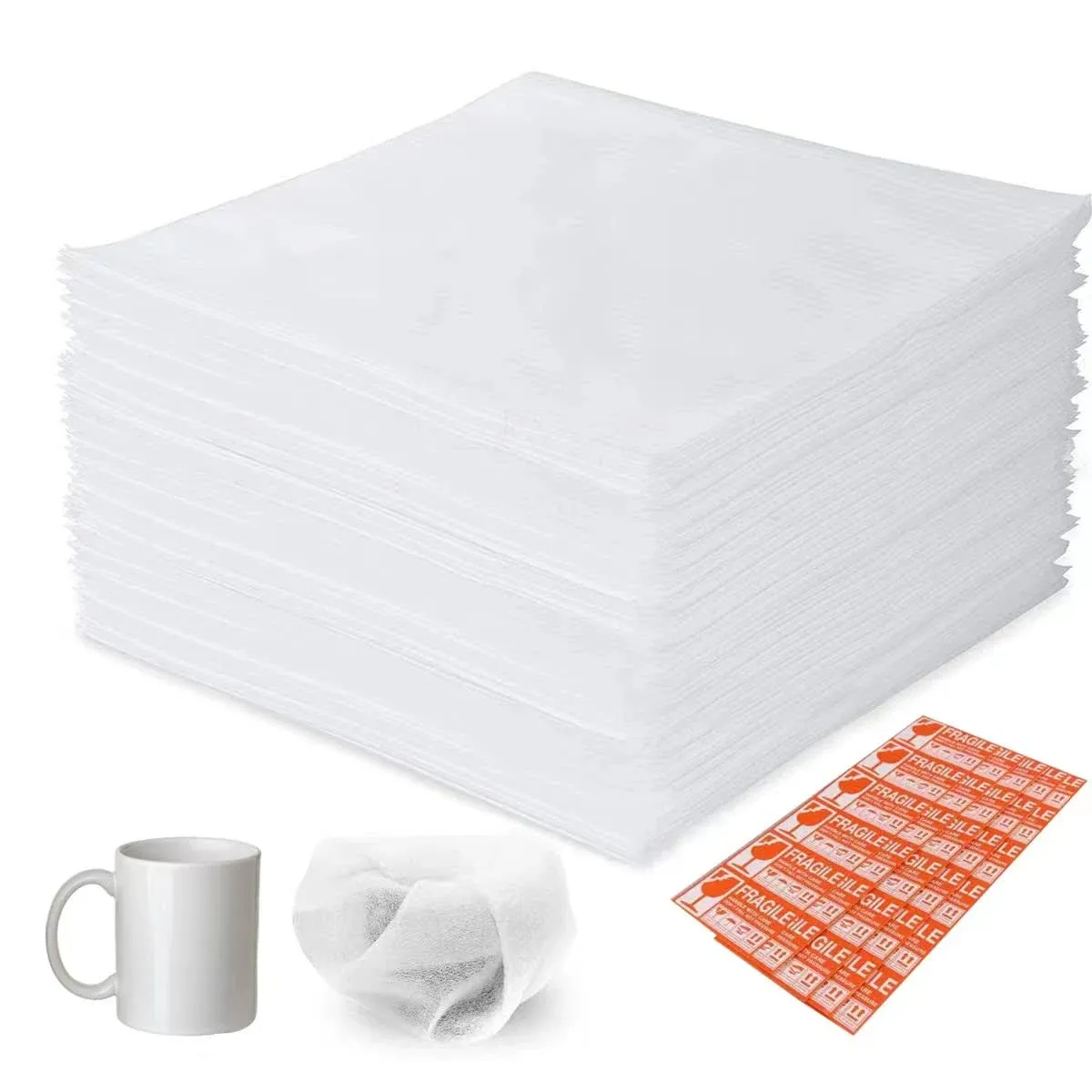 50 Pack 14" X 14" Cushioning Foam Pouches, Moving Foam Wrap Pouches, Packing Cushioning Supplies, Foam Sheets for Packing Storage and Shipping