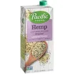 Pacific Foods Unsweetened Hemp Milk, Original - 32 fl oz carton